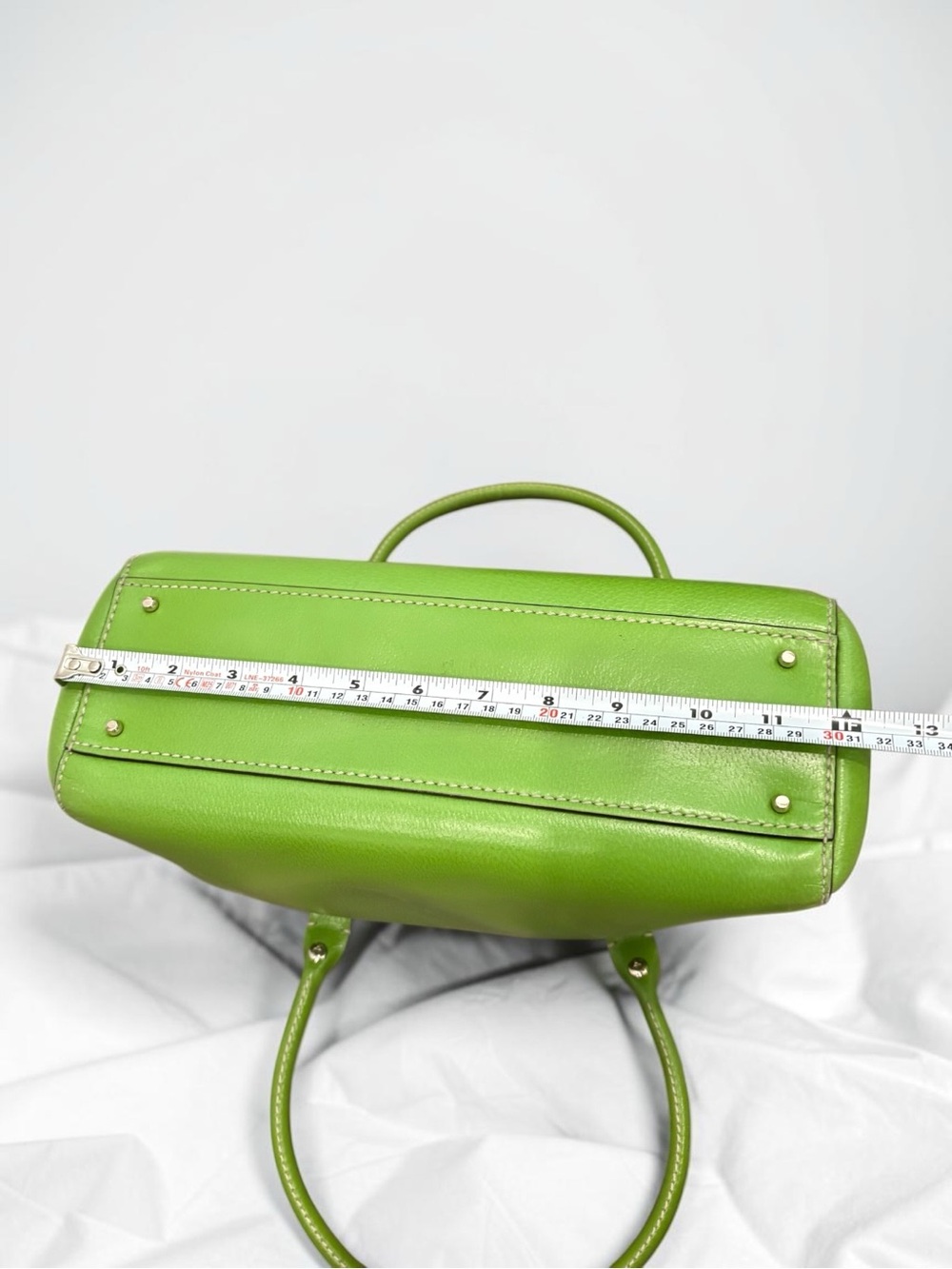 Kate Spade Wellesley Quinn Vine Green Leather Satchel Tote Bag WKRU1428 Emerald - Picture 15 of 16